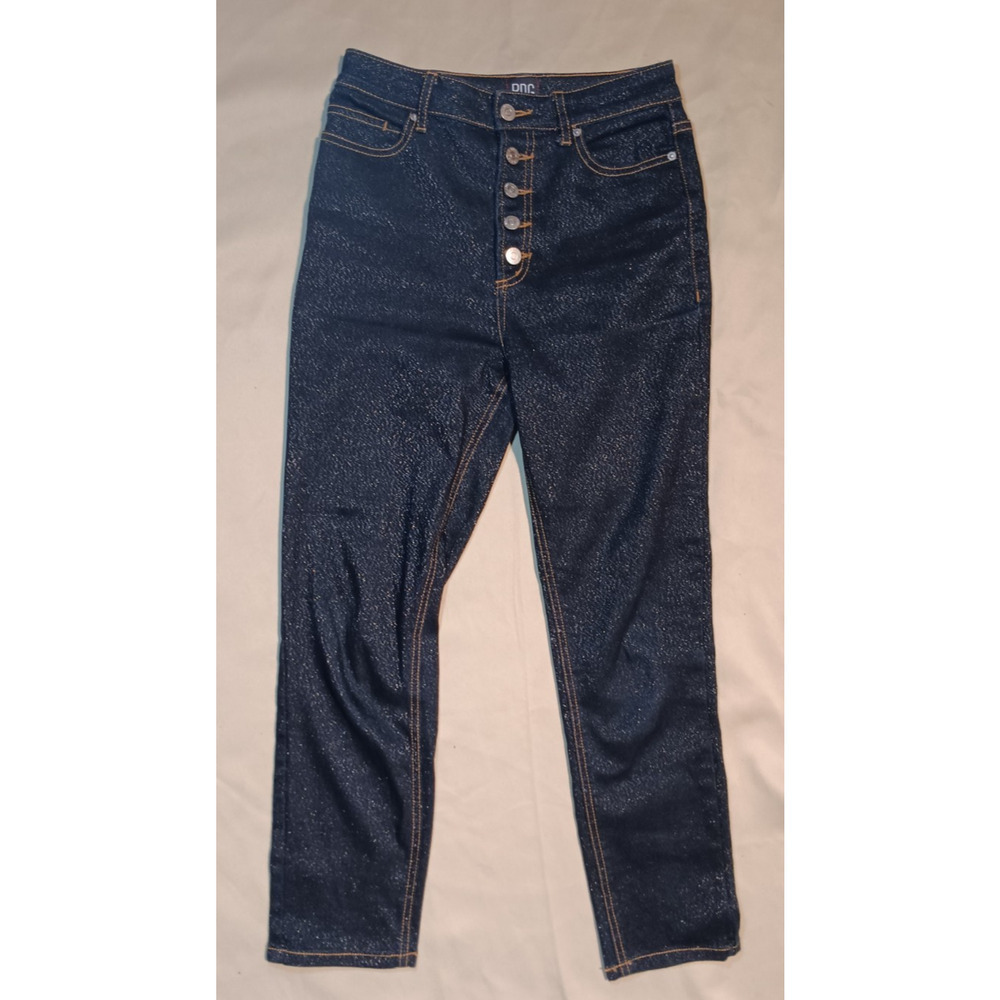 BDG Dark Glitter Skinny Jeans Women’s 27 Button Fly High Rise Comfort Stretch